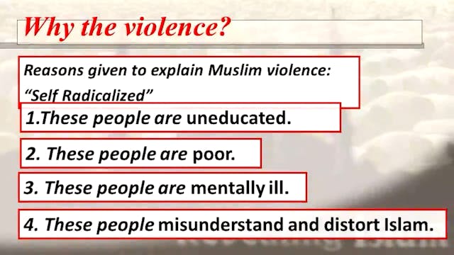 Reasons Given To Explain Muslim Violence