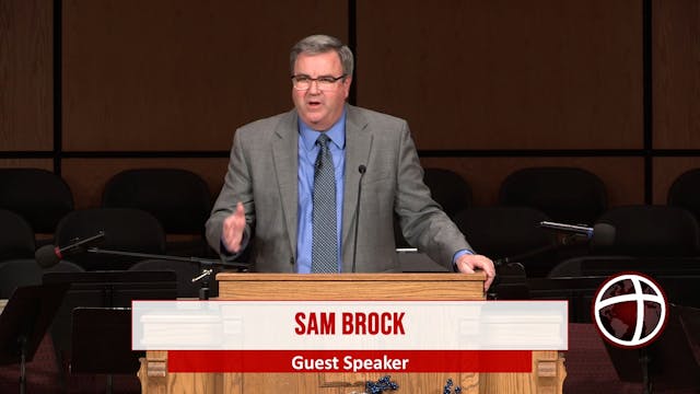 At Calvary with guest speaker Dr. Sam...
