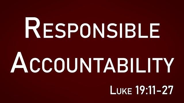 At Calvary "Responsible Accountability"