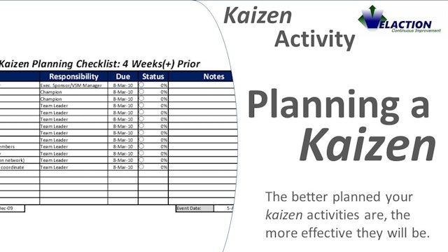 Planning a Kaizen