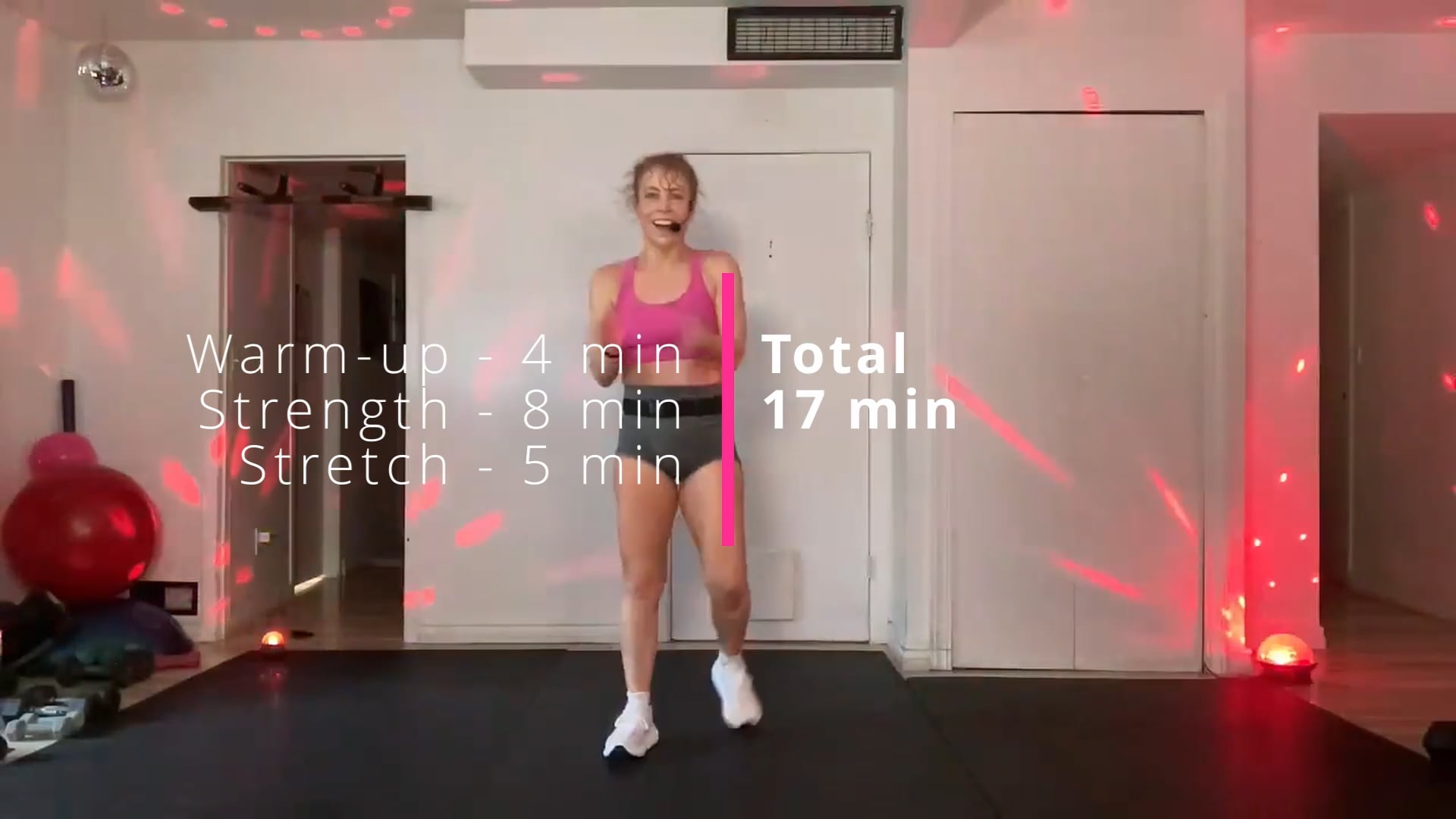 Full Body Strength, warm up and stretch - 17 min