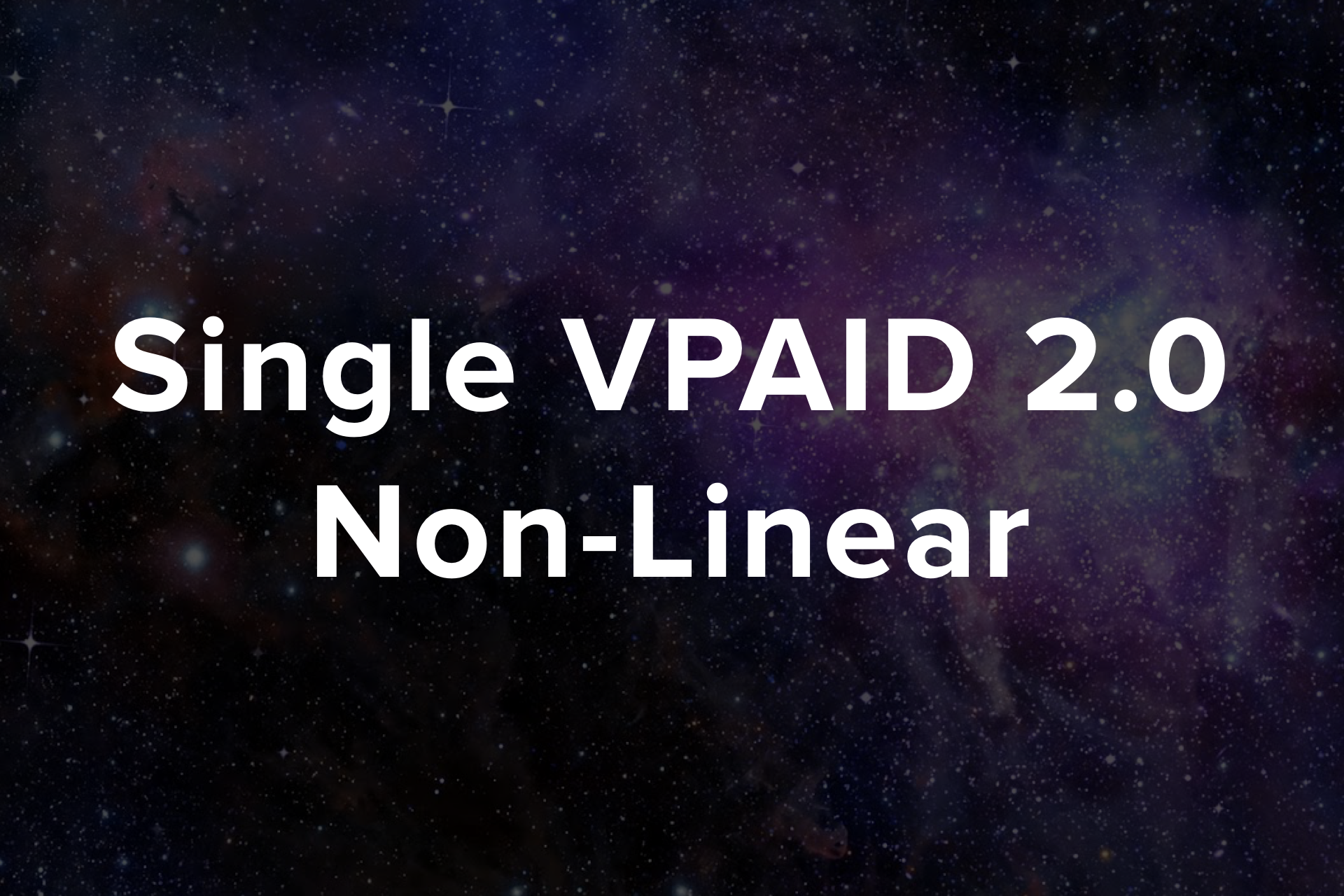 Single VPAID 2.0 Non-Linear