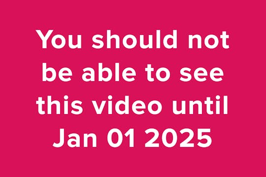 You should not see this video. It is ...