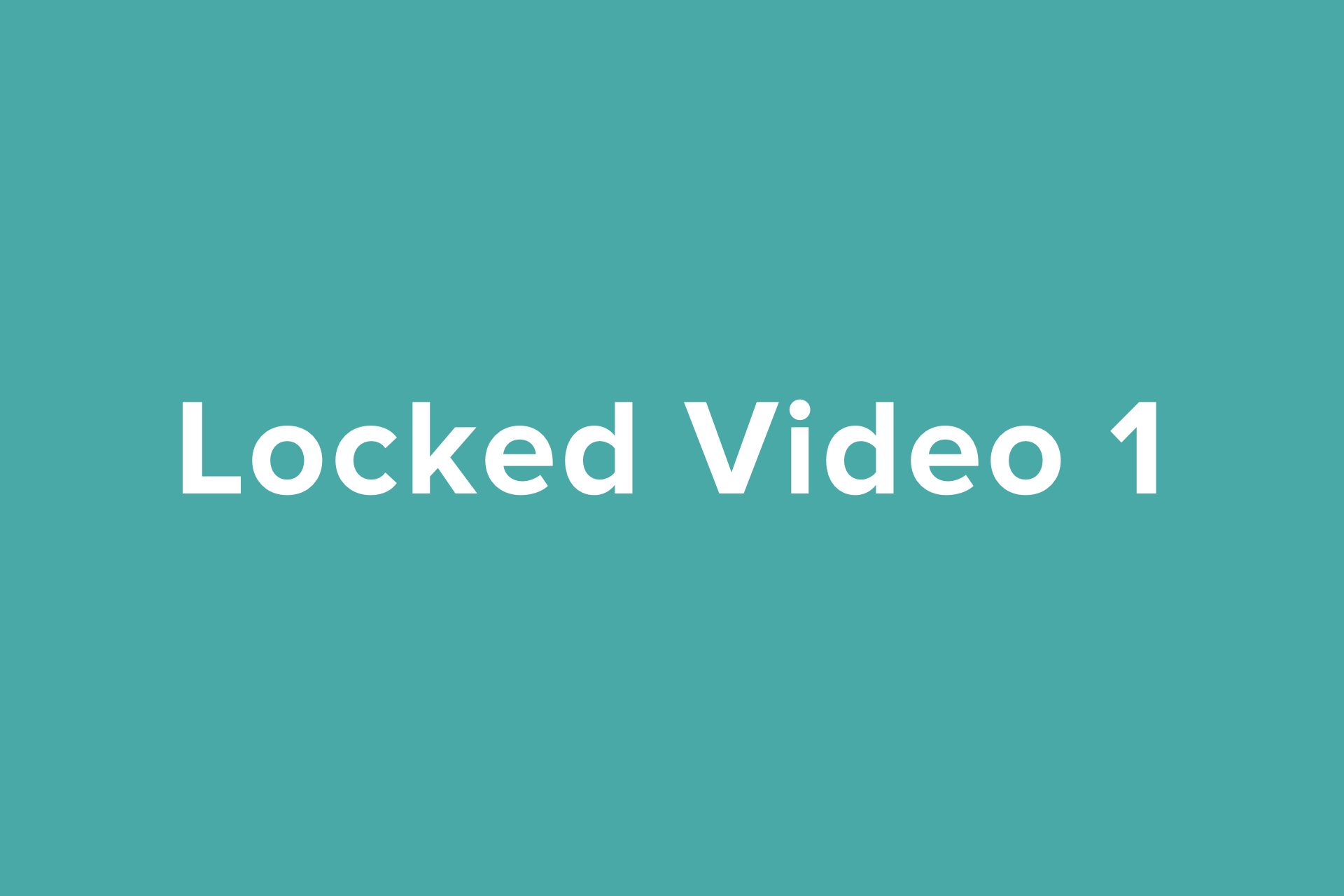 Locked Video 1