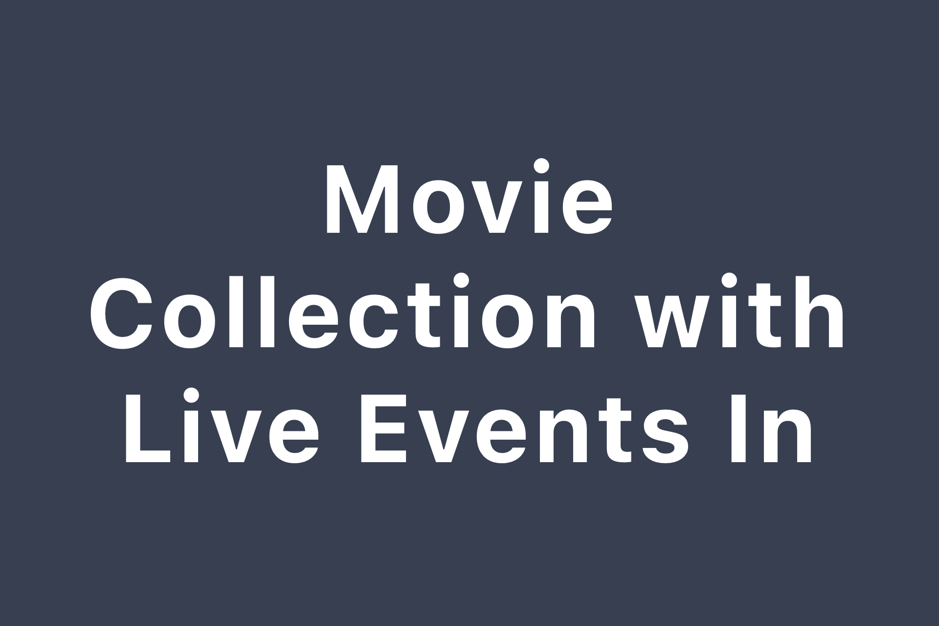 Movie with Vimeo Live Event Only