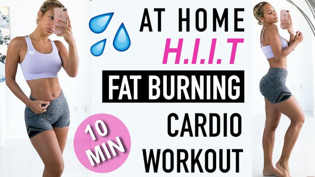 AT HOME HIIT _ Fat Burning WORKOUT, l...
