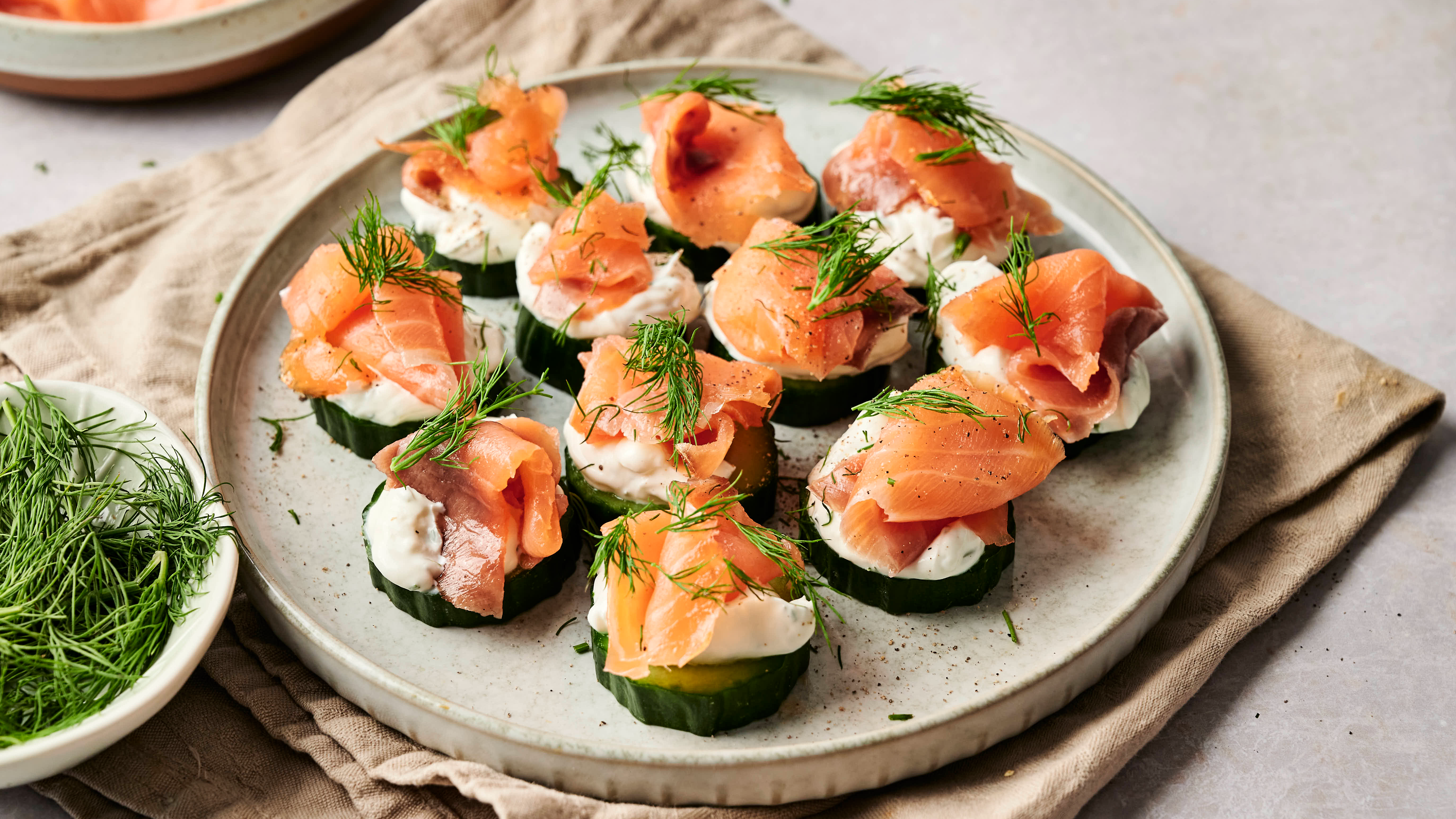 Smoked Salmon Cucumber Bites 