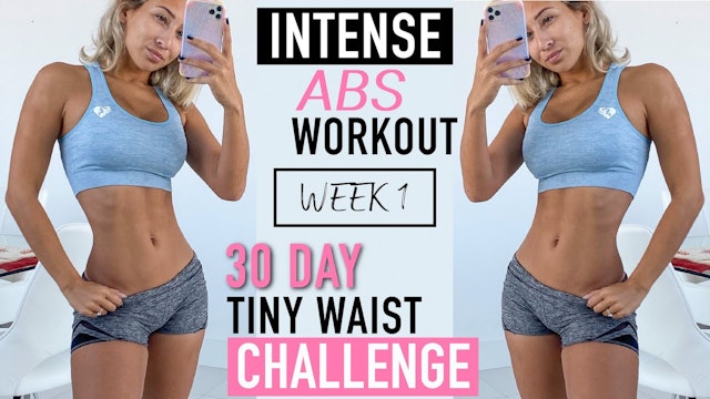 Intense Abs Workout 🌟 WEEK 1, 30 Day Tiny Waist Challenge! (YT)