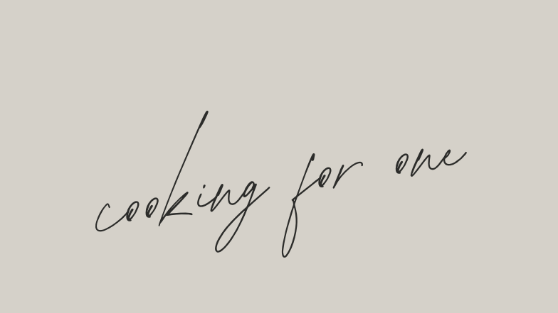 Recipes & Grocery List: cooking for one