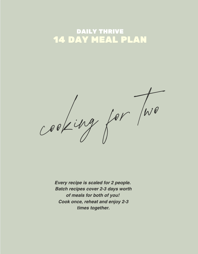 Recipes & Grocery List: cooking for two