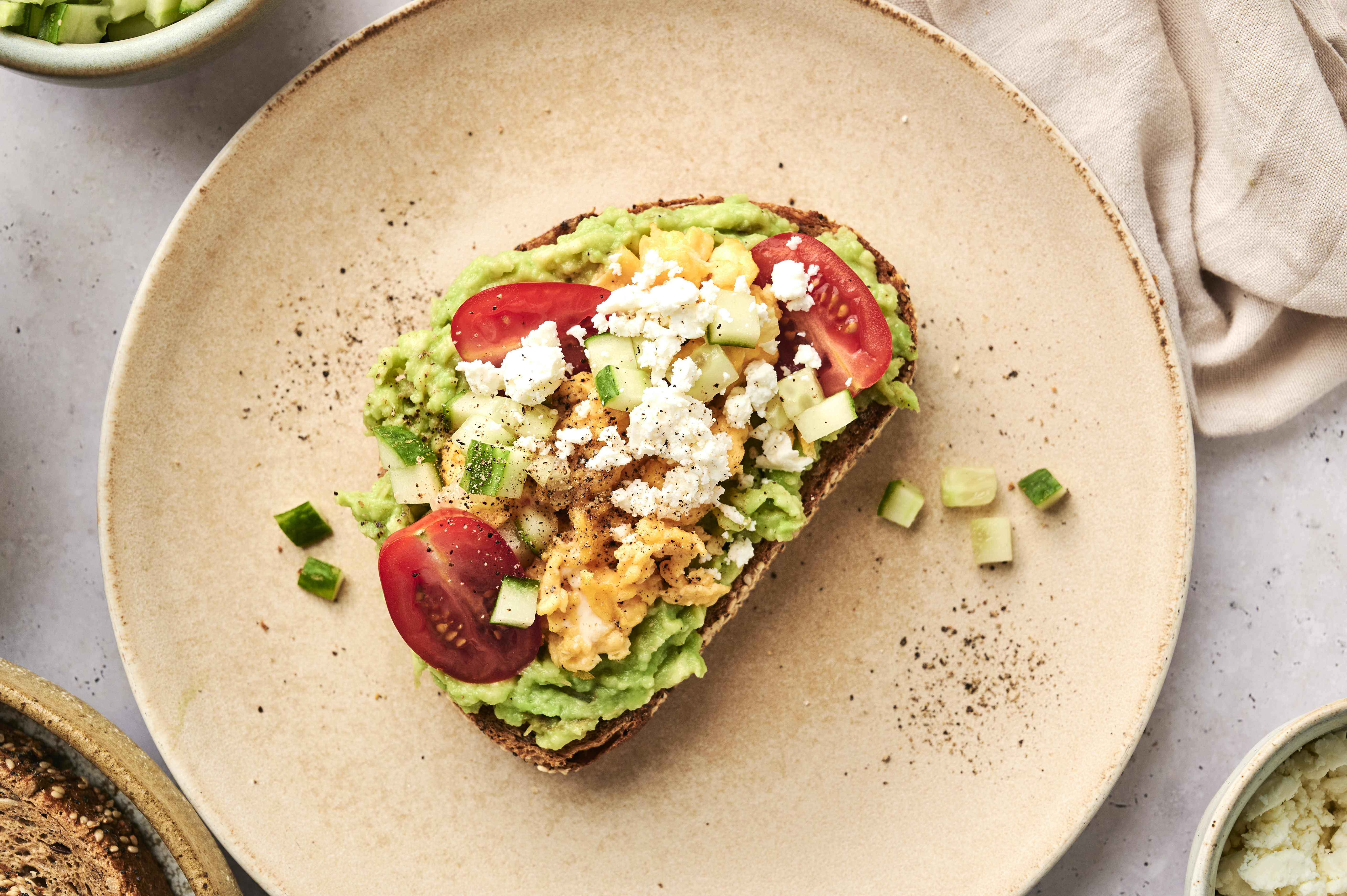 Greek Avocado Toast