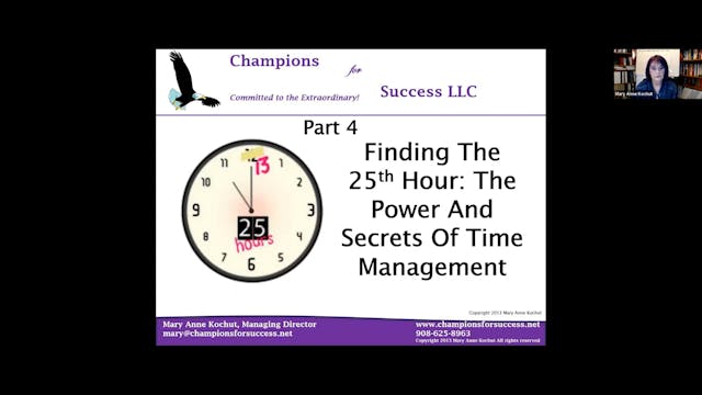 Finding The 25th Hour: Module 4