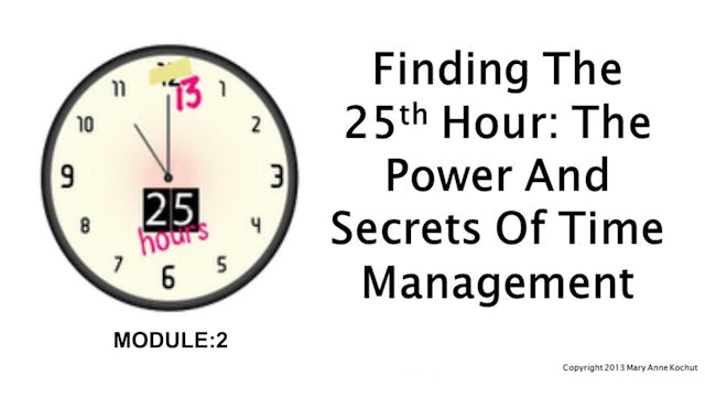 Finding The 25th Hour: Module 2
