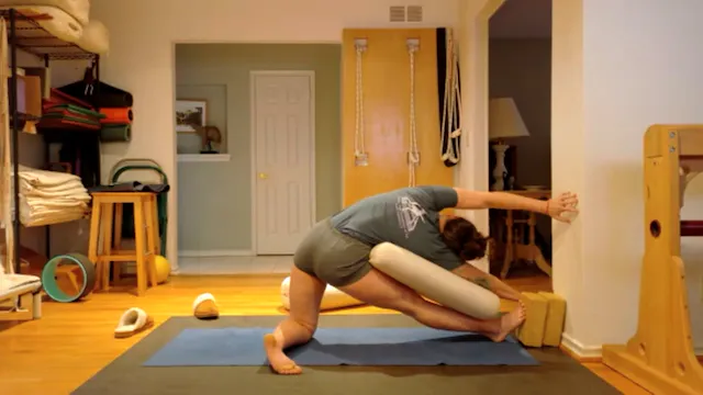 1-5-2026 Parighasana is a challenge.  Use props to go deeper and stay longer.  Parivrtta Parsvakonasana.