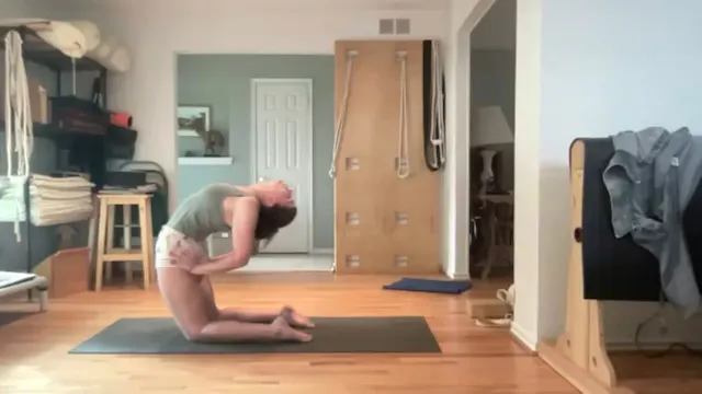 4-17-26 Gulnaaz Yoga Club 2026 Active hands on the waistline in standing poses and Ustrasana is preparation for Kapotasana