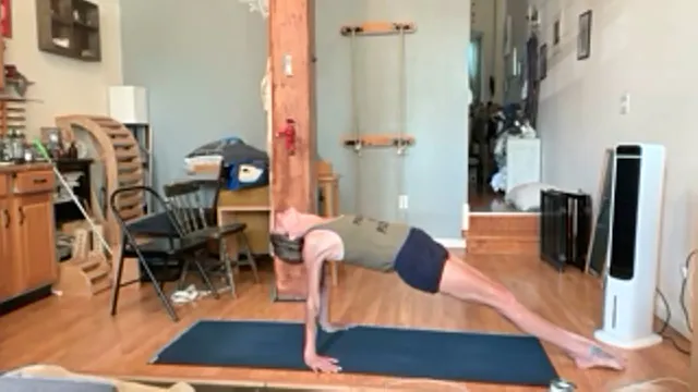 8-24-26 Gulnaaz Yoga Club Paryankasana action is gateway to Setu Bandhasana