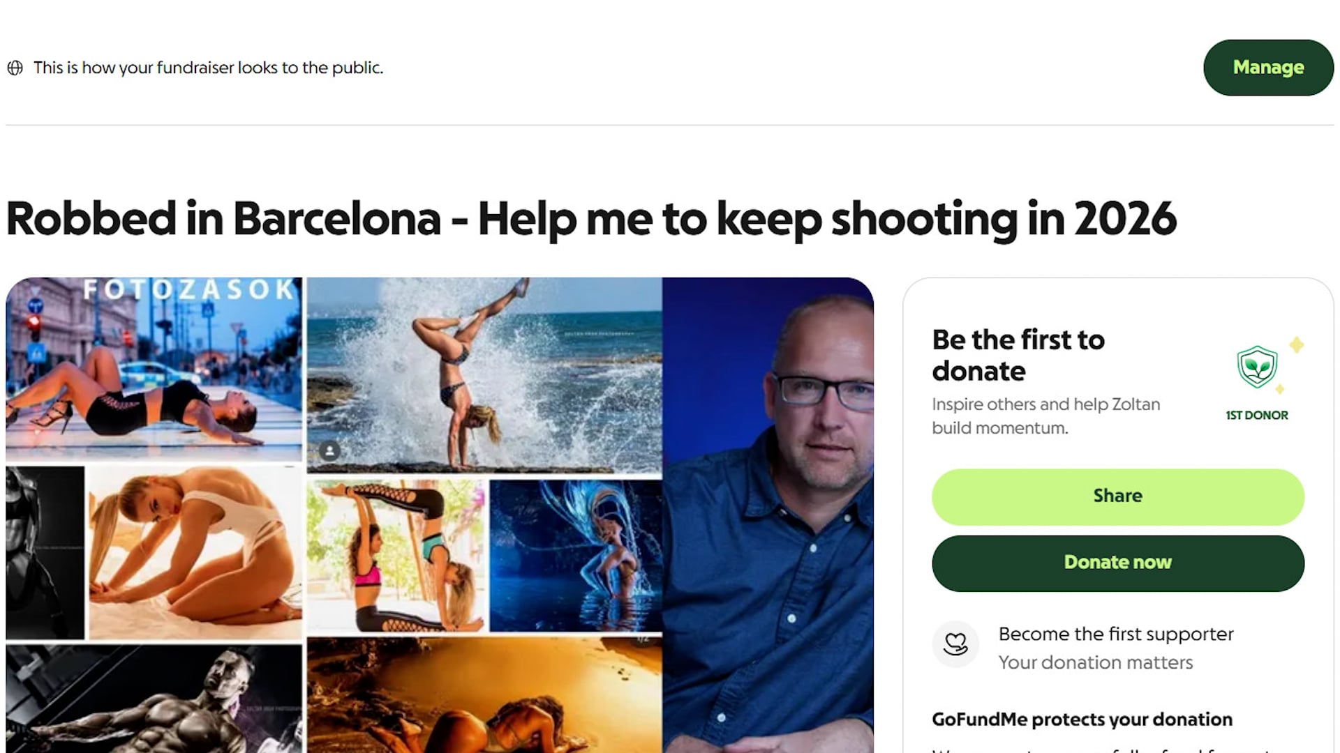 The story what happened is on the Gofundme page guys, link below