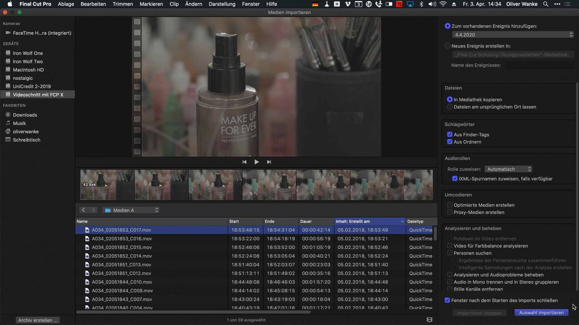 03 Medien importieren
