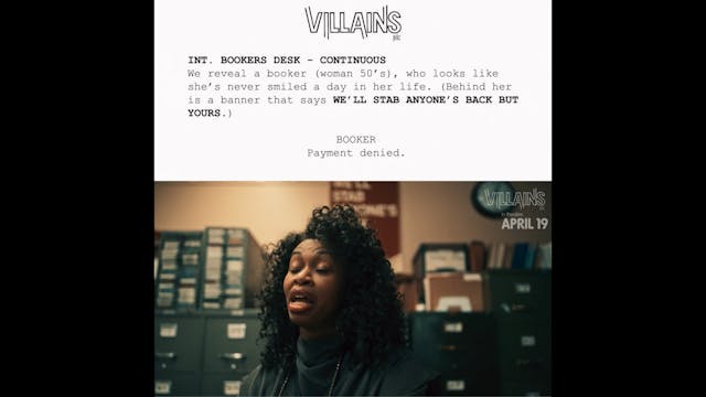 Villains Inc.- Payment Denied Script to Screen