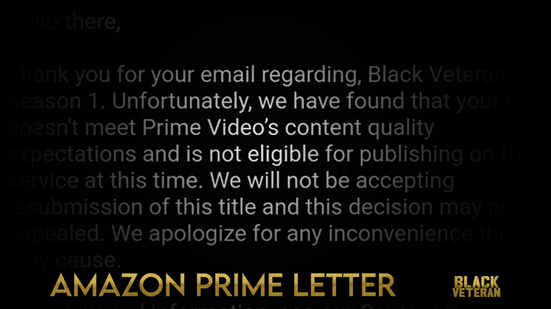 Amazon Prime Letter