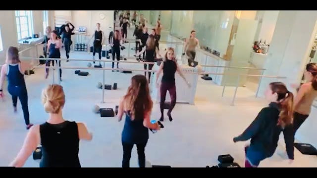 Live hour-long barre class with Cindy...