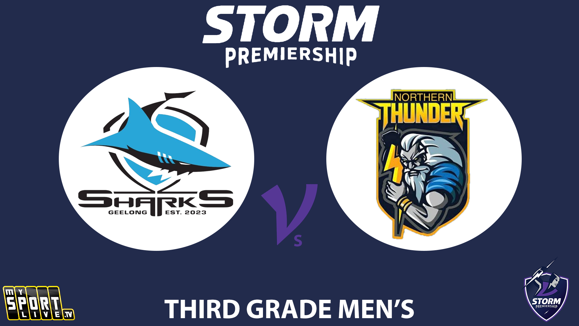 H1 2024 R15 Third Grade Men's: Geelong Sharks vs. Northern Thunder