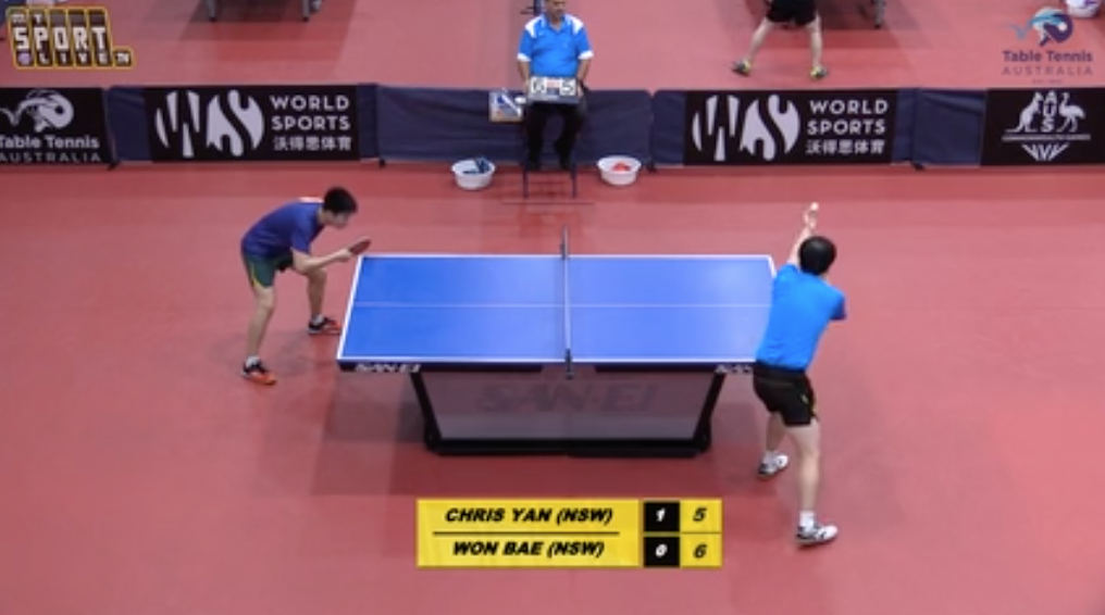 Men's Singles: Chris Yan (NSW) vs. Won Bae (NSW)