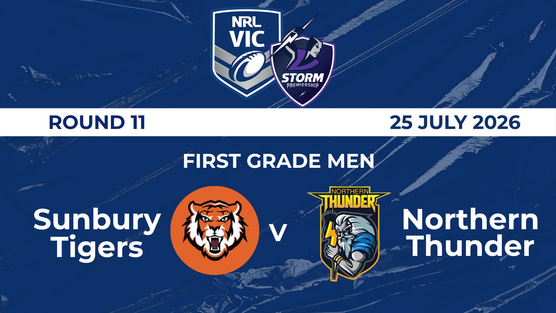 H1 2026 R11 First Grade Men Sunbury Tigers V Northern Thunder