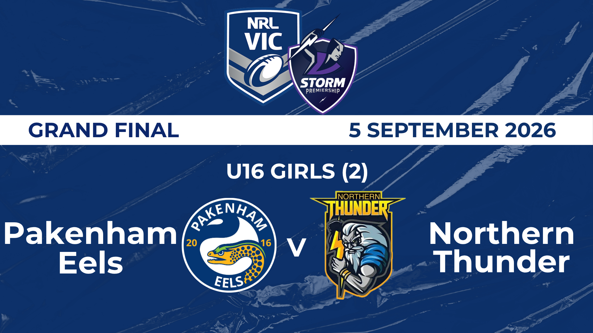 H1 2026 GF U16 (2) Girls Pakenham Eels V Northern Thunder