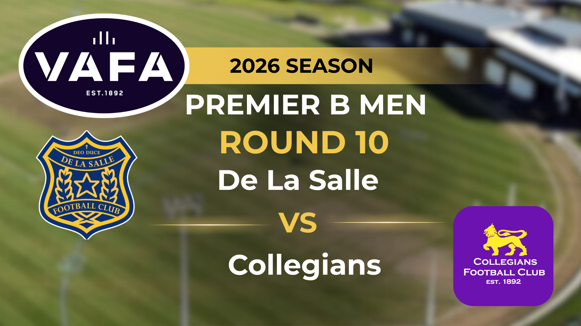 VAFA 2026 R10 PREM B Men's De La Salle V Collegians
