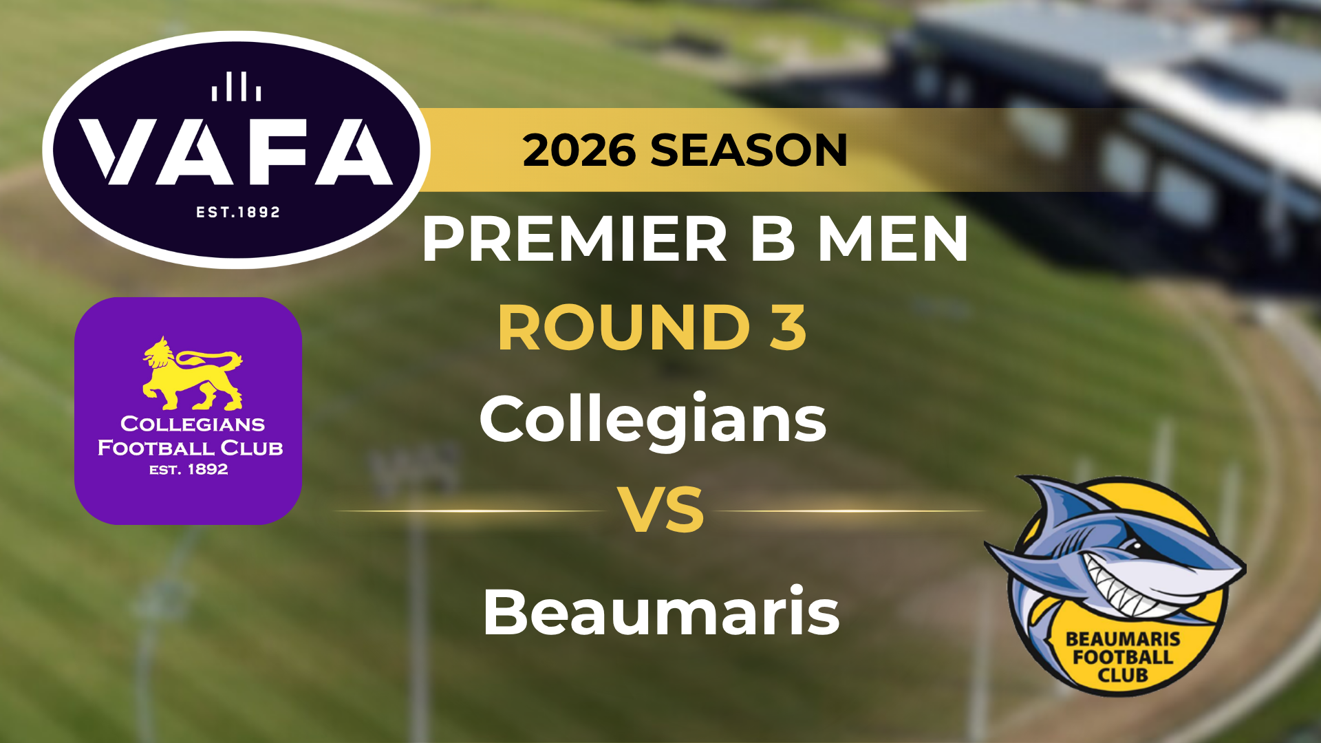 VAFA 2026 R3 PREM B Men’s Collegians V Beaumaris