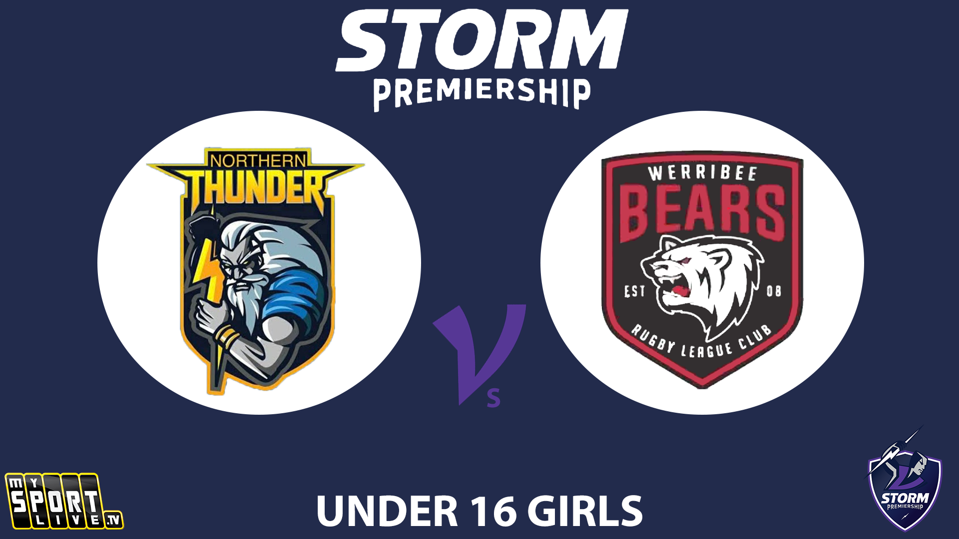 H2 2025 Under 16s Girls Northern Thunder vs.Werribee Bears
