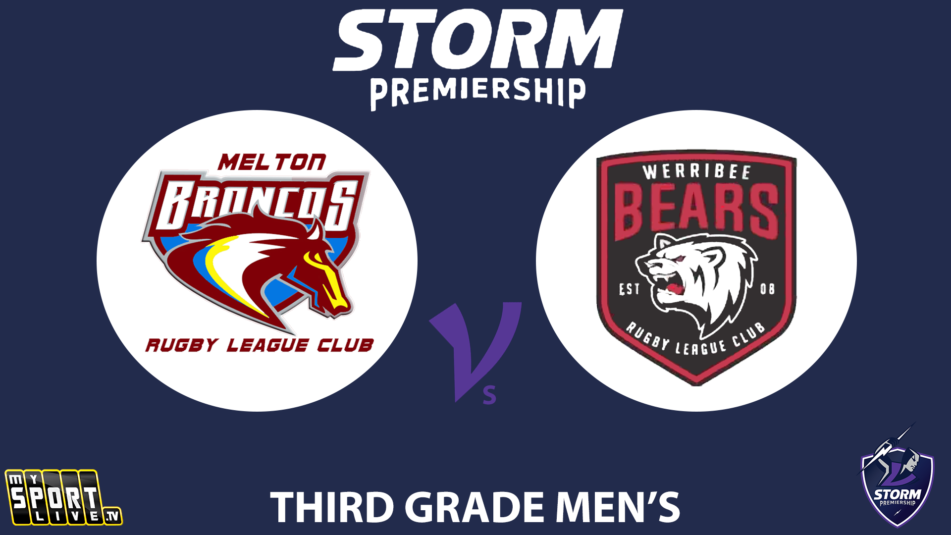 H2 2024 R8 Third Grade Men's: Melton Broncos vs. Werribee Bears