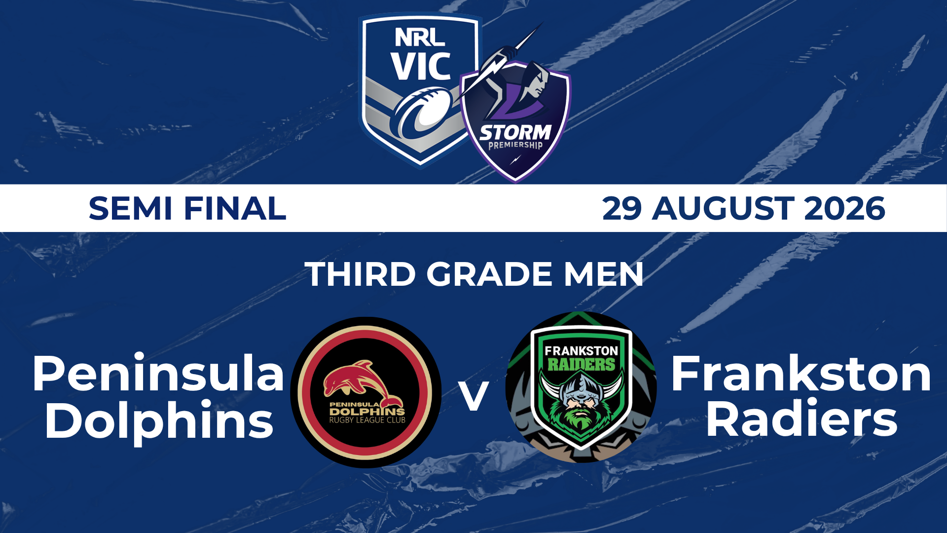 H1 2026 SF Third Grade Men Peninsula Dolphins V Frankston Raiders