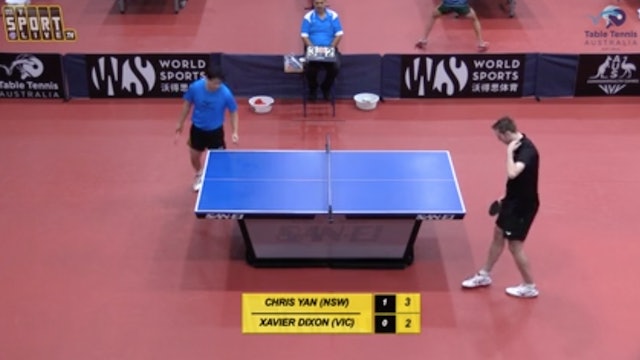 Men's Singles Final: Chris Yan (NSW) vs. Xavier Dixon (VIC)