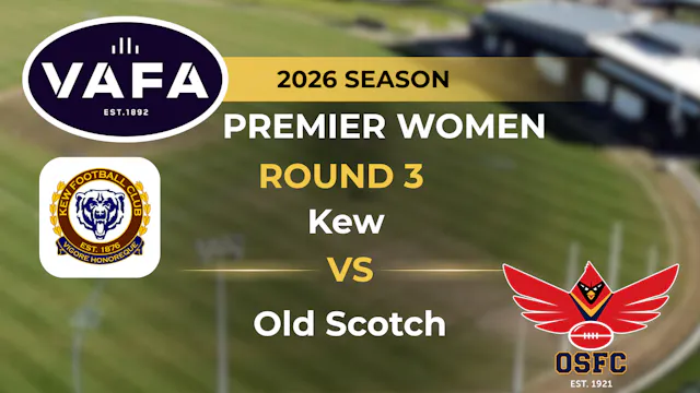 VAFA 2026 R3 PREM Women’s Kew V Old S...
