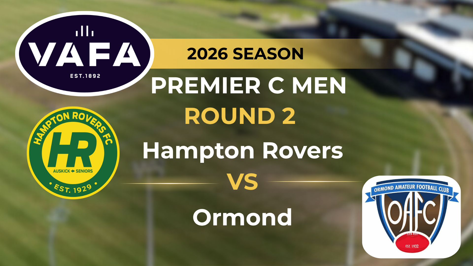 VAFA 2026 R2 PREM C Men's Hampton Rovers v Ormond