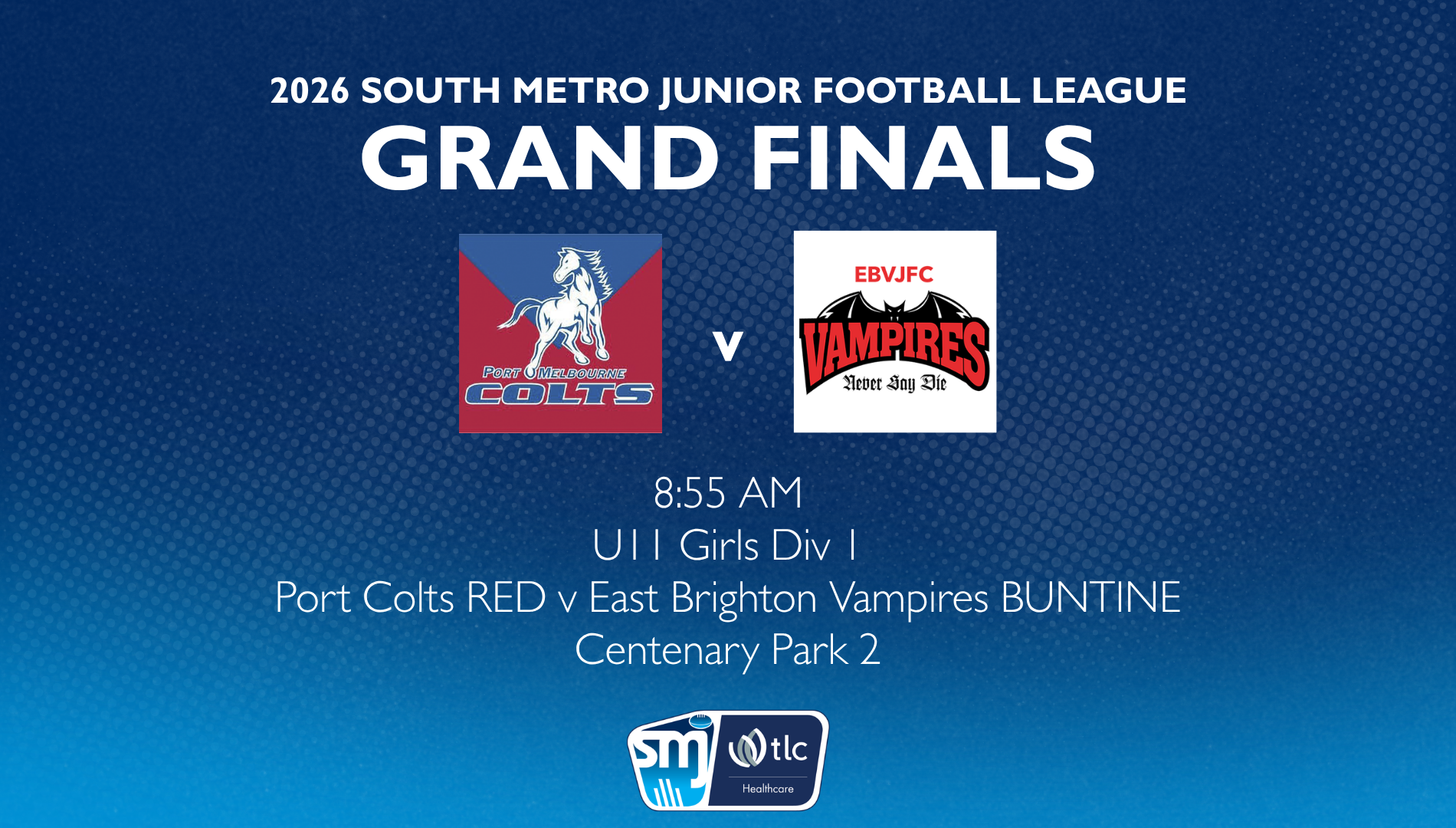 U11 Girls Div 1  – Port Melbourne Colts V East Brighton Vampires