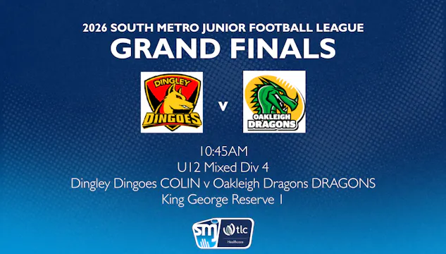 SMJFL GF: U12 Mixed Div 4 - Dingley D...