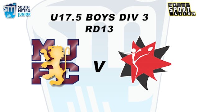 2024 SMJFL RD13 U17.5 Boys Div 3 Murr...