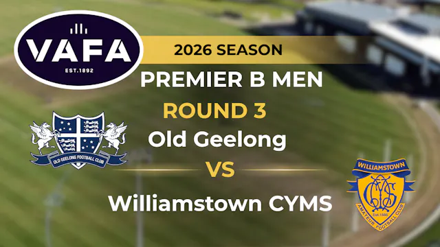 VAFA 2026 R3 PREM B Men’s Old Geelong...