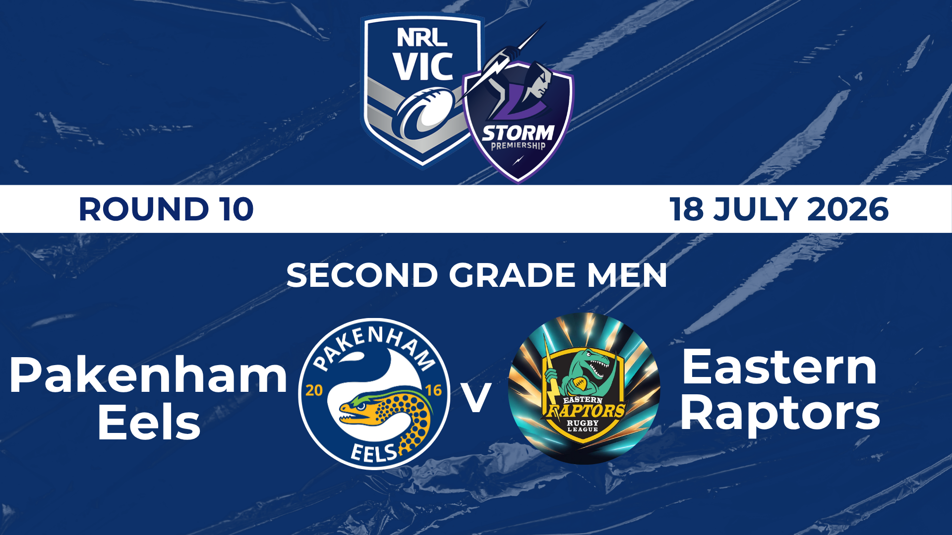 H2 2026 Second Grade Men - Pakenham Eels vs. Eastern Raptors