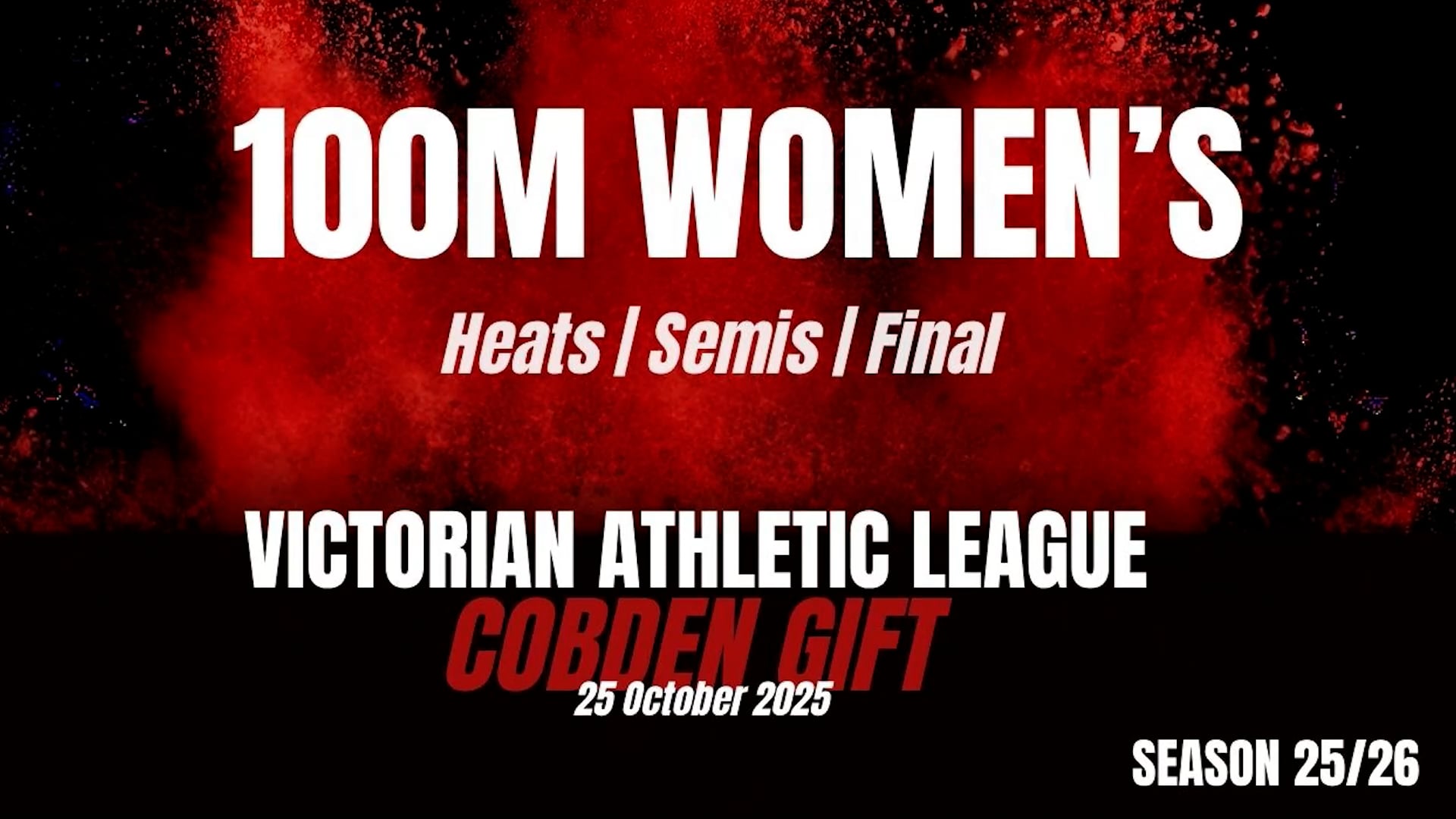 Cobden 100M Womens Heats Semis Final