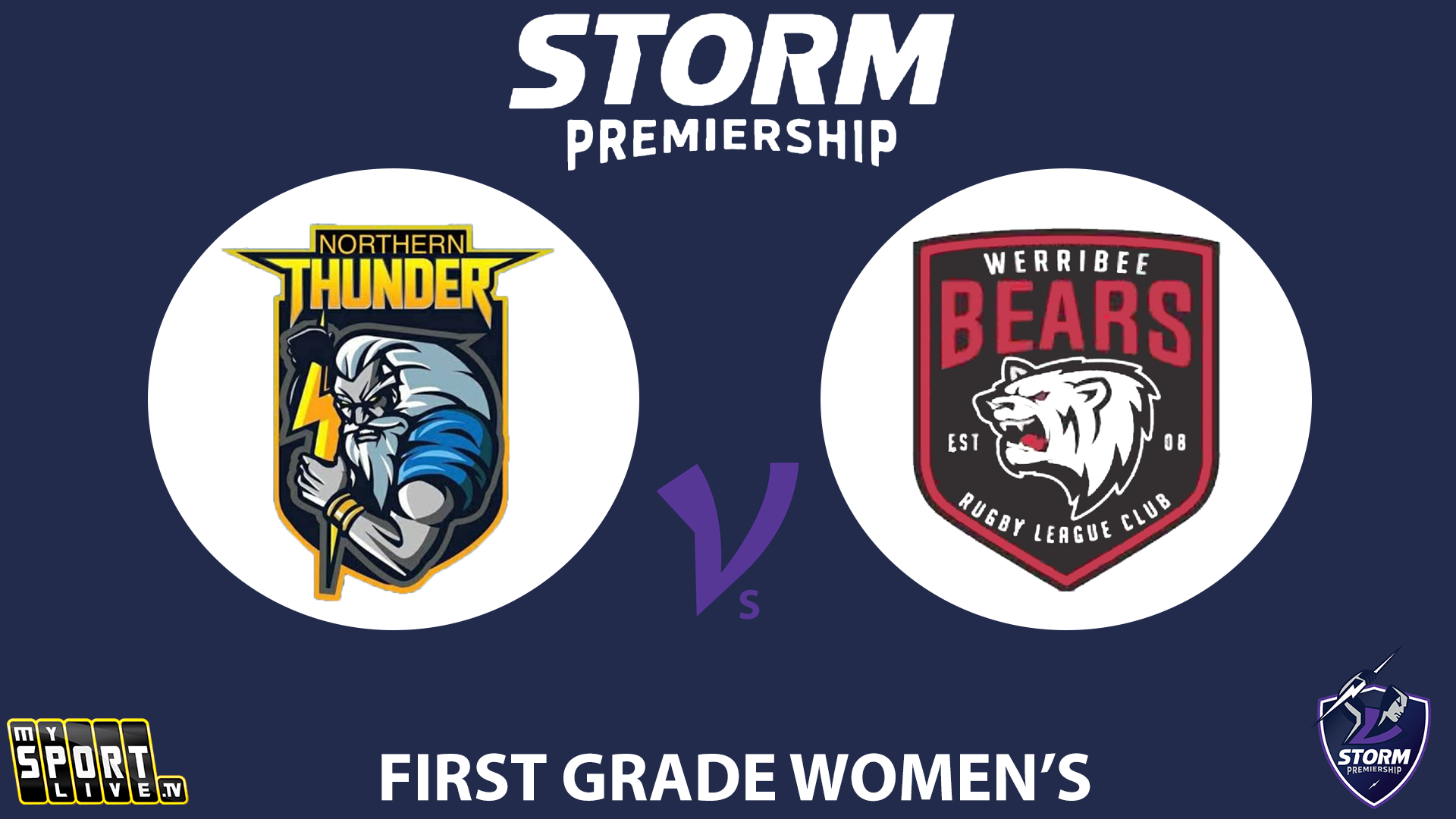 H2 2024 R9 First Grade Women's: Northern Thunder vs. Werribee Bears