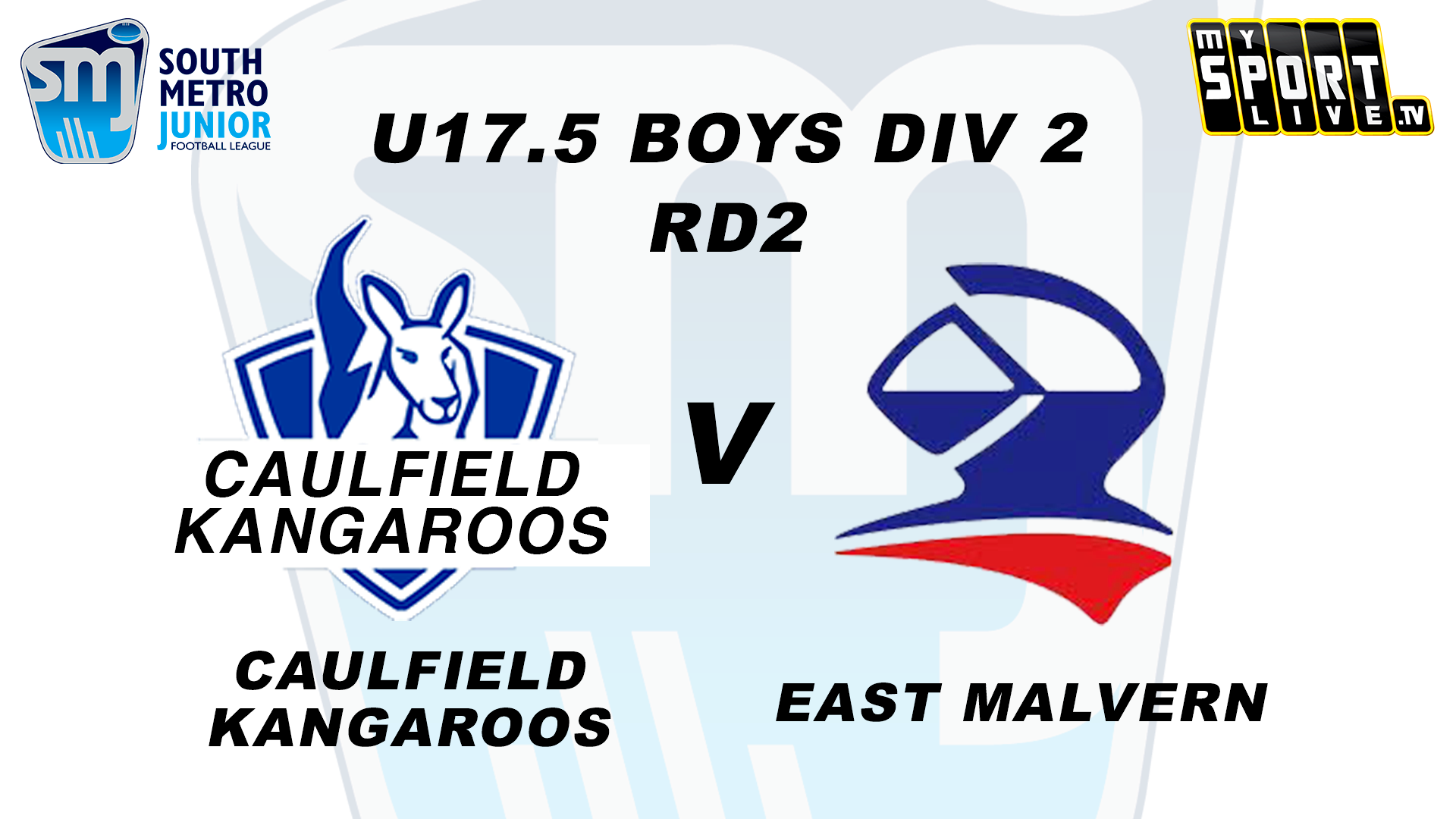 2024 SMJFL RD2 U16 Boys Div 2 Caulfield Kangaroos v East Malvern