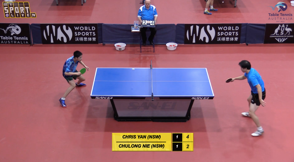 Men's Single Final: Chris Yan (NSW) vs. Chulong Nie (NSW)