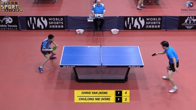 Men's Single Final: Chris Yan (NSW) vs. Chulong Nie (NSW)