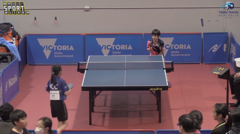 Mini Hopes Girls' Singles SF Chloe Yee (WA) vs. Alice Xia (VIC)