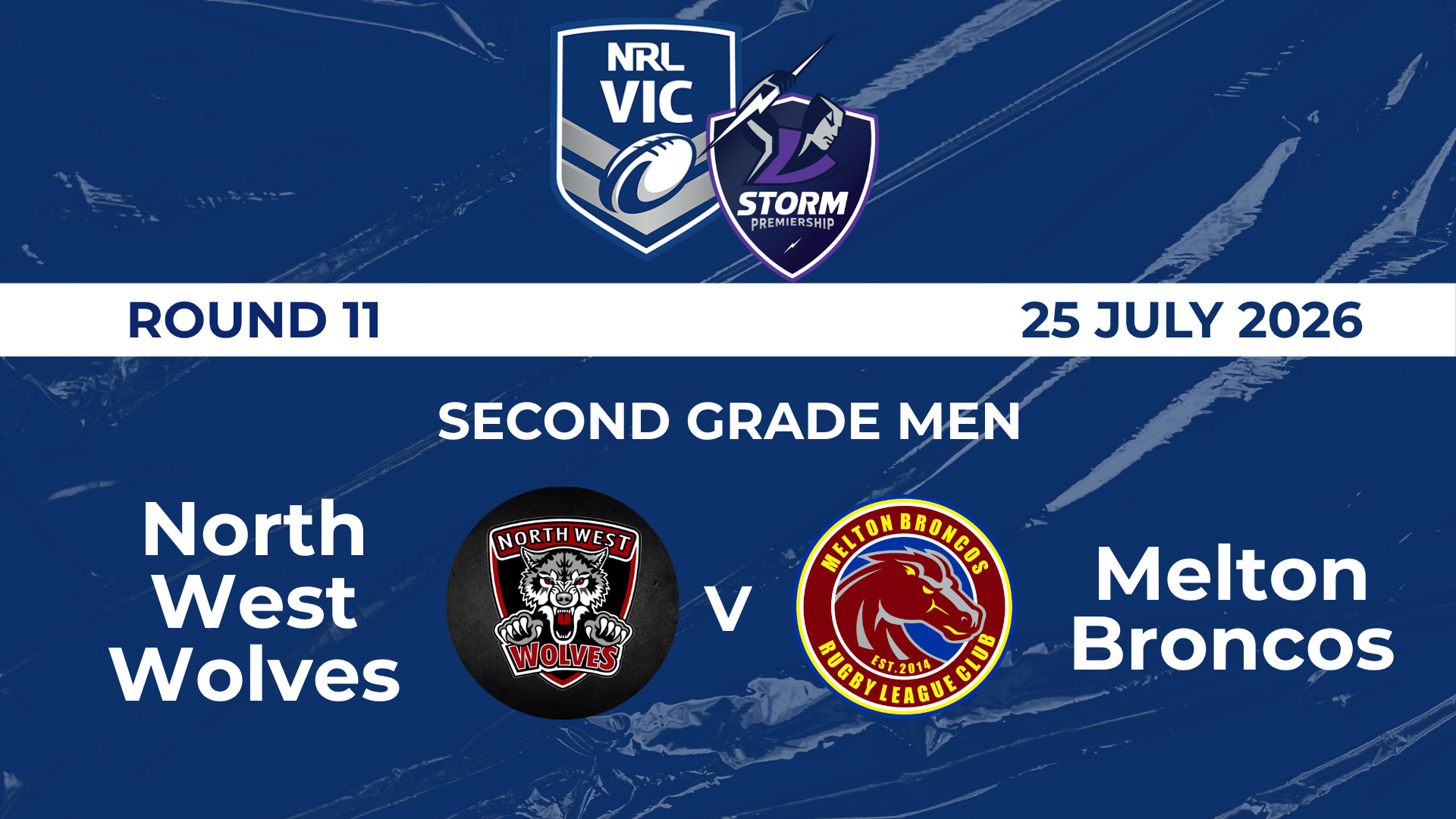 H1 2026 RD11 Second Grade Men - North West Wolves V Melton Broncos