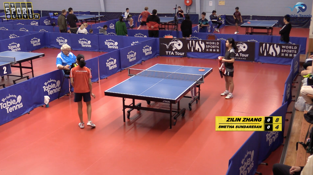 U15 Girls' Singles: Zilin Zhang vs. Swetha Sundaresan